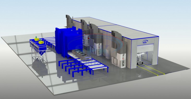 Проходной комплекс подготовки и покраски автомобильного транспорта. Проходной комплекс подготовки и покраски автомобильного транспорта SPK GROUP