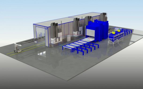 Проходной комплекс подготовки и покраски автомобильного транспорта. Проходной комплекс подготовки и покраски автомобильного транспорта SPK GROUP