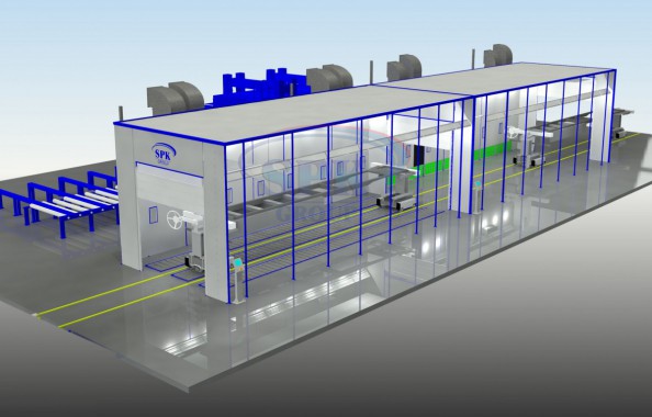 Проходной комплекс подготовки и покраски автомобильного транспорта. Проходной комплекс подготовки и покраски автомобильного транспорта SPK GROUP