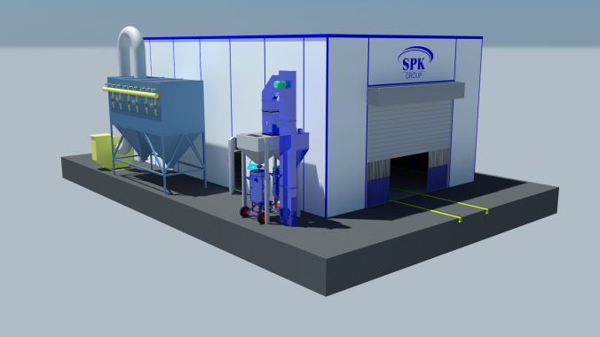 Дробеструйная камера проходного типа SPK-12.8.5 Дробеструйная камера проходного типа SPK GROUP