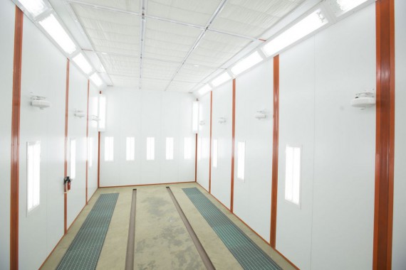 Комплекс для подготовки и окраски автобусов и троллейбусов SPK-16.5.5 Оборудование SPK GROUP для окраски автобусов и троллейбусов