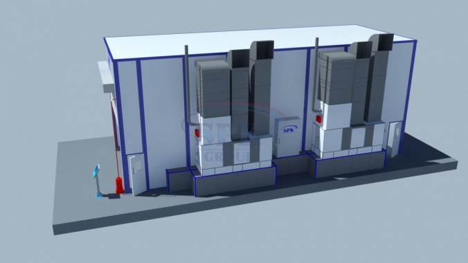 Покрасочная камера для экскаваторов SPK-16.6.6 Производство камеры окраски для экскаваторов SPK GROUP