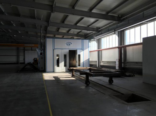 Строительство каркаса окрасочно-сушильной камеры для окраски металлоконструкций и ферм SPK 15.4.6, г. Астана (Казахстан)