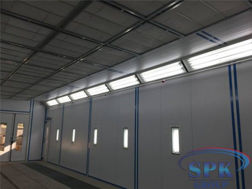 Строительство каркаса окрасочно-сушильной камеры для окраски металлоконструкций и ферм SPK 15.4.6, г. Астана (Казахстан)