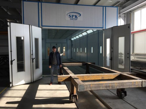 Строительство каркаса окрасочно-сушильной камеры для окраски металлоконструкций и ферм SPK 15.4.6, г. Астана (Казахстан)