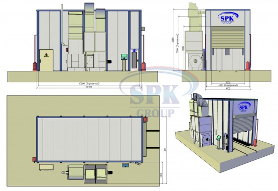 Окрасочно-сушильная камера SPK-10.4.5 Окрасочно-сушильная камера SPK GROUP