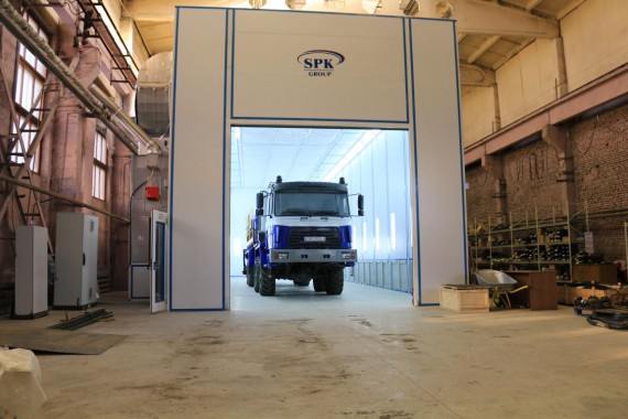 Покрасочно-сушильная камера для колесной буровой техники SPK-24.7.6