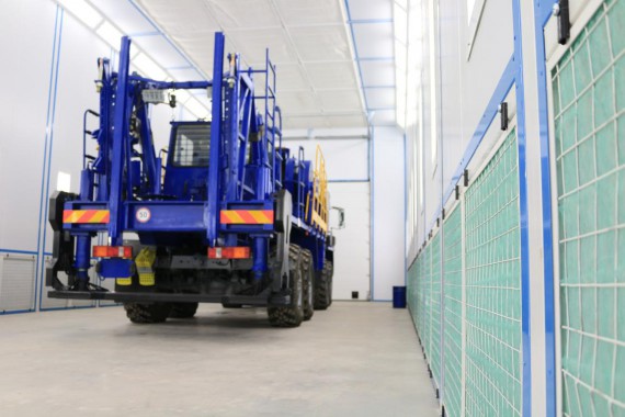 Покрасочно-сушильная камера для колесной буровой техники SPK-24.7.6