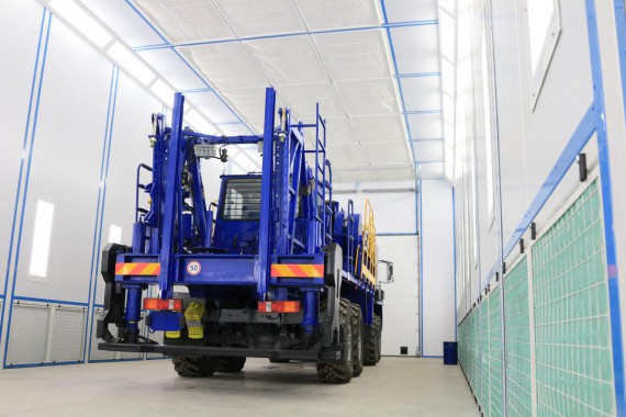 Покрасочно-сушильная камера для колесной буровой техники SPK-24.7.6