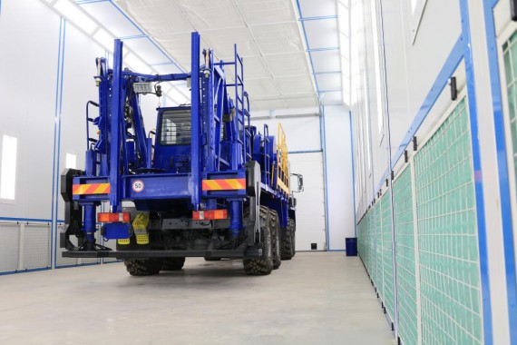 Покрасочно-сушильная камера для колесной буровой техники SPK-24.7.6