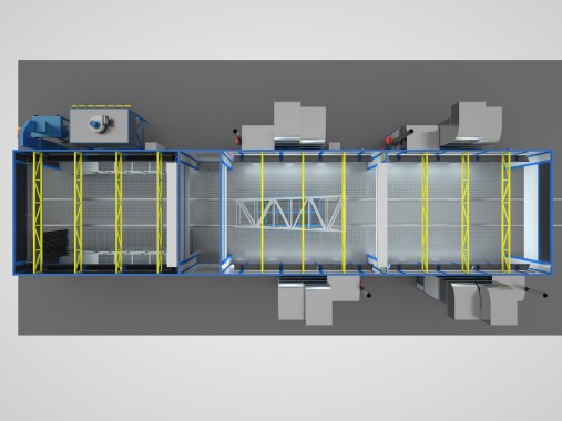 Комплекс подготовки поверхности, окраски и сушки проходного типа SPK-29.6.4 Комплекс подготовки поверхности, окраски и сушки проходного типа SPK GROUP