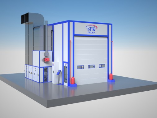 Окрасочно-сушильная камера тупикового типа SPK-10.5.5 Окрасочно-сушильная камера тупикового типа SPK GROUP