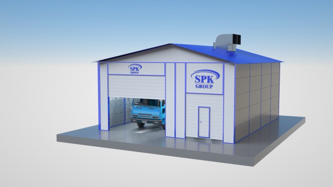 Камера проверки герметичности кабин и фургонов методом дождевания уличного исполнения SPK GROUP