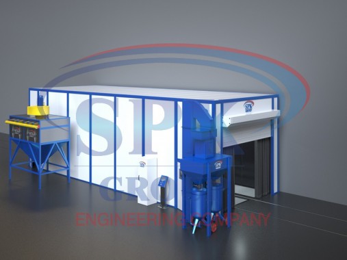 Дробеструйная камера проходного типа SPK-14.5.4 Дробеструйная камера проходного типа SPK-14.5.4 SPK GROUP