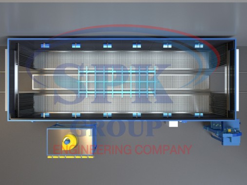 Дробеструйная камера проходного типа SPK-14.5.4 Дробеструйная камера проходного типа SPK-14.5.4 SPK GROUP
