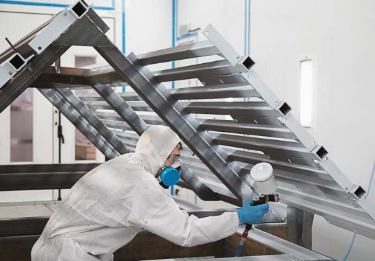 Покраска в окрасочно-сушильной камере для окраски металлоконструкций и ферм SPK 15.4.6, г. Астана (Казахстан) 