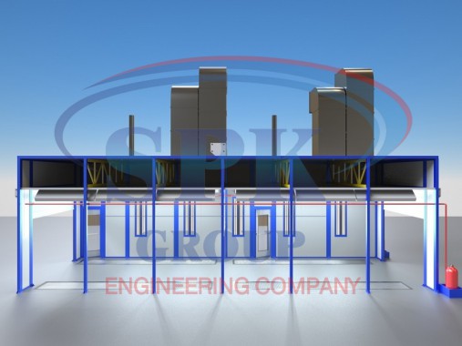 Окрасочно-сушильная двухсекционная камера проходного типа SPK 12.4.3 Окрасочно-сушильная двухсекционная камера проходного типа SPK GROUP