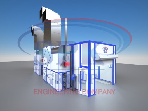Окрасочно-сушильная двухсекционная камера проходного типа SPK 12.4.3 Окрасочно-сушильная двухсекционная камера проходного типа SPK GROUP