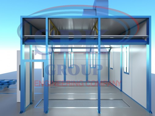 Окрасочно-сушильная камера проходного типа SPK-4.5х4.5х3   Окрасочно-сушильная камера проходного типа SPK GROUP