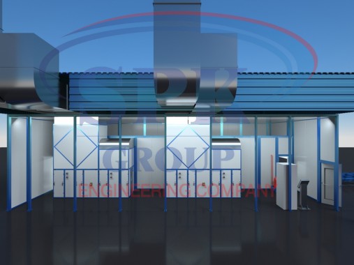 Окрасочно-сушильная камера тупикового типа уличного исполнения SPK GROUP