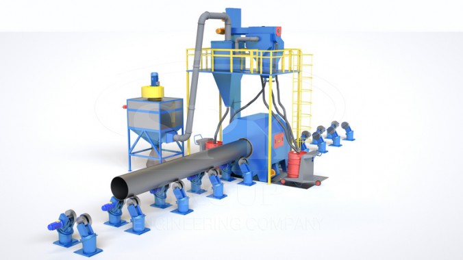 Проходная дробеметная установка для труб SPK GROUP