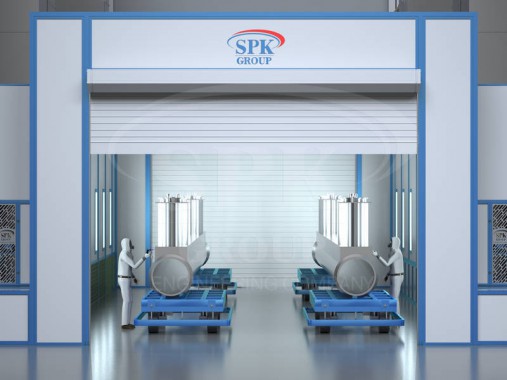 Открытая зона окраски SPK-Z 18.7,5. Комплекс подготовки и окраски поверхности SPK GROUP