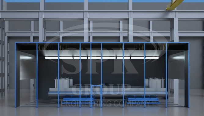 Открытая зона окраски SPK-Z 18.7,5. Комплекс подготовки и окраски поверхности SPK GROUP