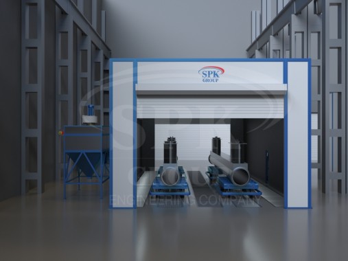 Открытая зона окраски SPK-Z 18.7,5. Комплекс подготовки и окраски поверхности SPK GROUP