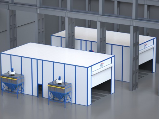 Открытая зона окраски SPK-Z 18.7,5. Комплекс подготовки и окраски поверхности SPK GROUP