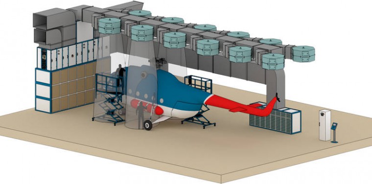 Покрасочно-сушильная камера для грузового транспорта SPK-12х5х5 Окрасочно-сушильная камера SPK GROUP для грузовиков