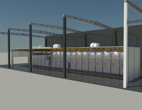 Двухсекционная покрасочно-сушильная камера для жд транспорта SPK-40.8.6  Камера окраски SPK GROUP двухсекционная