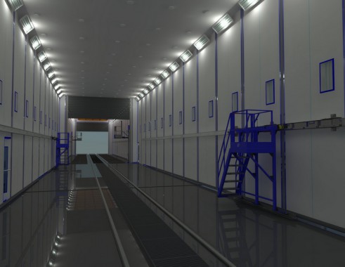 Комплекс подготовки и окраски поверхности проходного типа SPK-60.8.7 Камеры подготовки и окраски SPK GROUP для жд