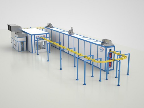 Линия для окраски и сушки деталей вертолётов SPK GROUP