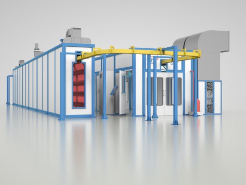 Линия для окраски и сушки деталей вертолётов SPK GROUP