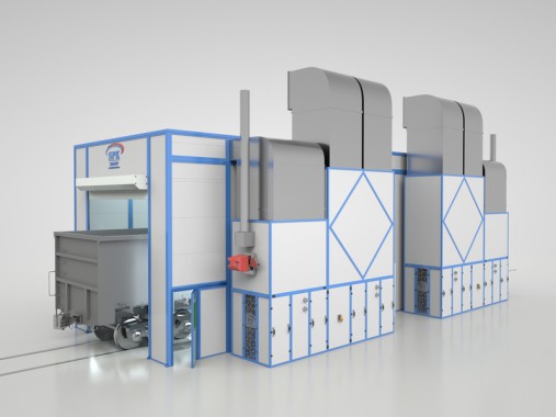 Окрасочно-сушильная камера проходного типа SРК - 17.6.6 Покрасочно-сушильная камера SPK GROUP для жд техники