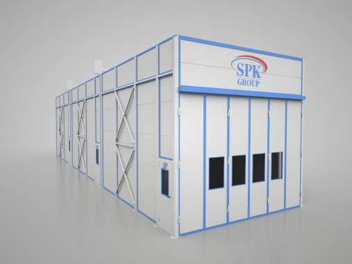 Окрасочно-сушильная камера для самолетов SPK - 24.6.5 Окрасочно-сушильная камера СПК ГРУПП для самолетов