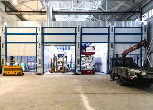 Комплекс подготовки, окраски и сушки вагонов трамваев SPK GROUP 