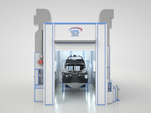 Окрасочно-сушильная камера для катеров SPK-12.5.6 Окрасочно-сушильная камера для катеров SPK GROUP