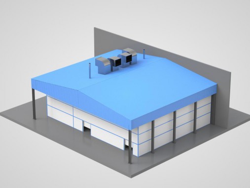 Уличный комплекс подготовки, покраски и сушки поверхности металлоконструкций различного профиля SPK Уличный комплекс подготовки, покраски и сушки поверхности металлоконструкций различного профиля SPK GROUP
