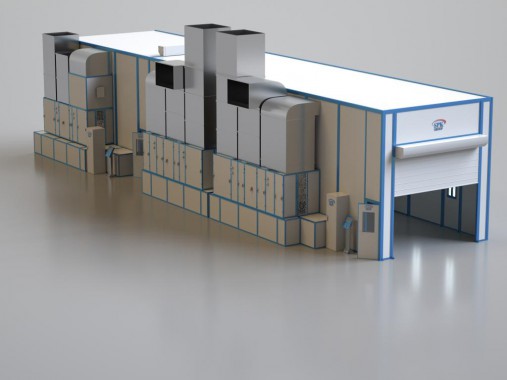 Проходная окрасочная линия для агротехники SPK GROUP