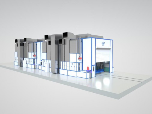 Окрасочно-сушильная камера для деталей карьерной техники SPK-30.7.6 Окрасочно-сушильная камера для деталей карьерной техники SPK GROUP