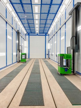 Проходная камера для окраски и сушки кузовов электровозов SPK-P 22.6.7 Проходная камера покраски электровозов SPK GROUP