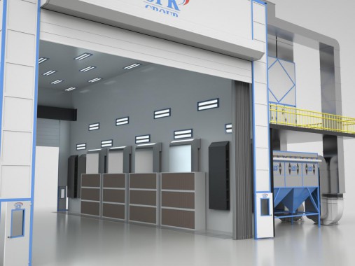 Дробеструйно-окрасочно-сушильная камера SPK GROUP