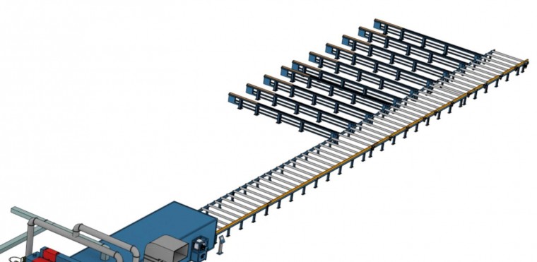 Автоматизированная линия дробеметной очистки и консервации металлопроката для судостроения SPK –D K 45.10.45-R Автоматизированная линия дробеметной очистки и консервации металлопроката для судостроения SPK GROUP