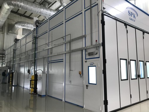 Окраска комплектующих самолетов в камере SPK GROUP 