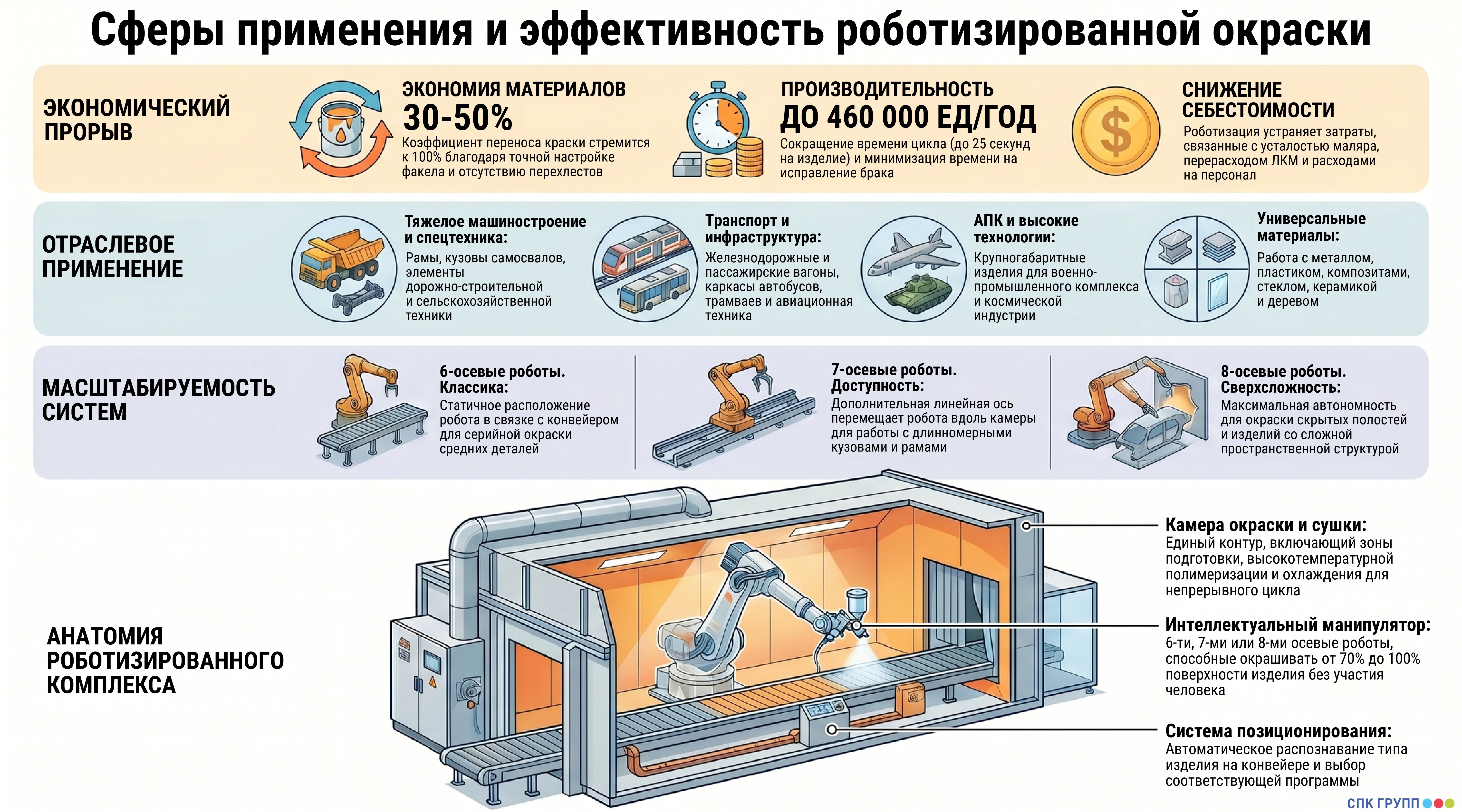 Сферы применения и эффективность роботизированной окраски