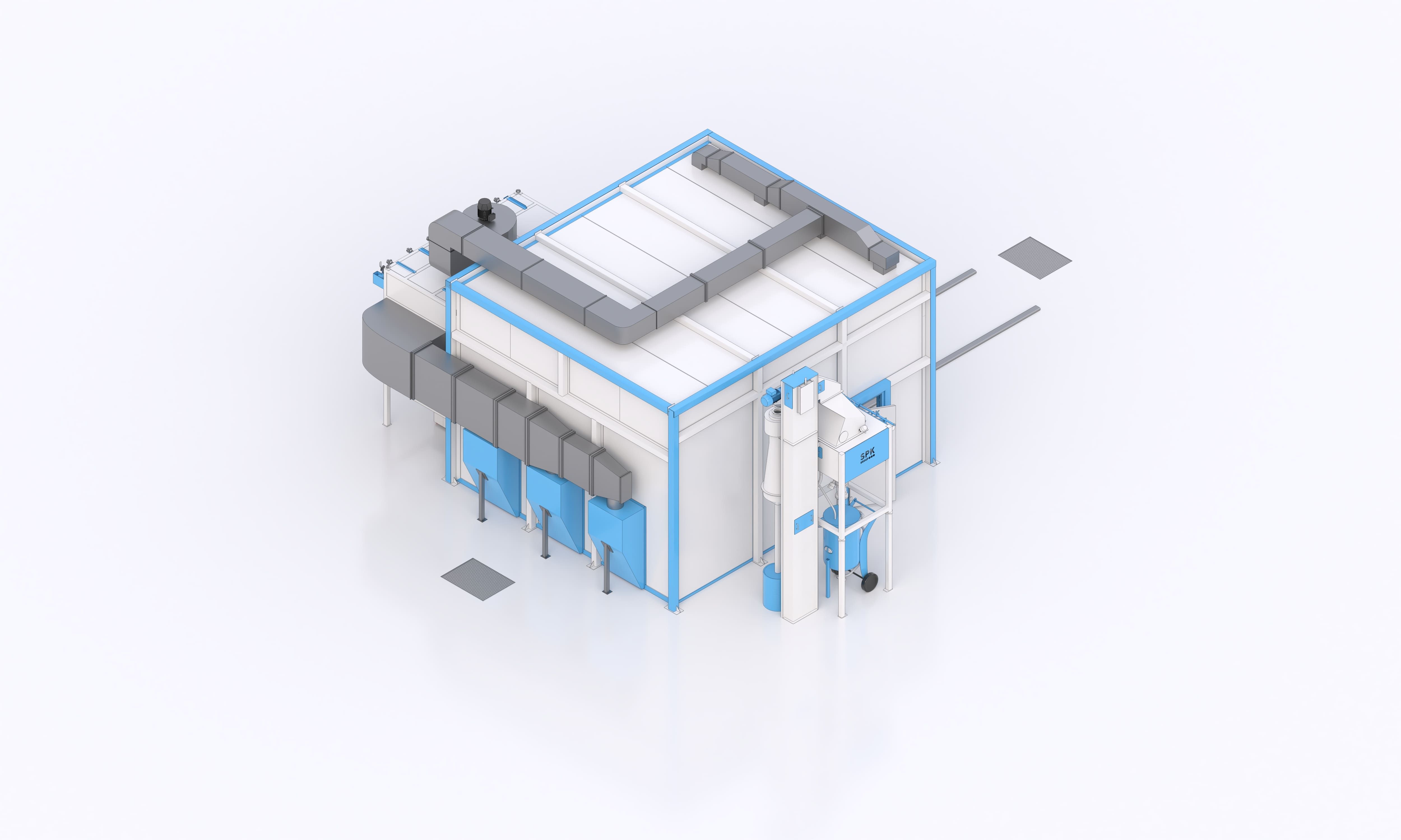 дробеструйная камера для насосов