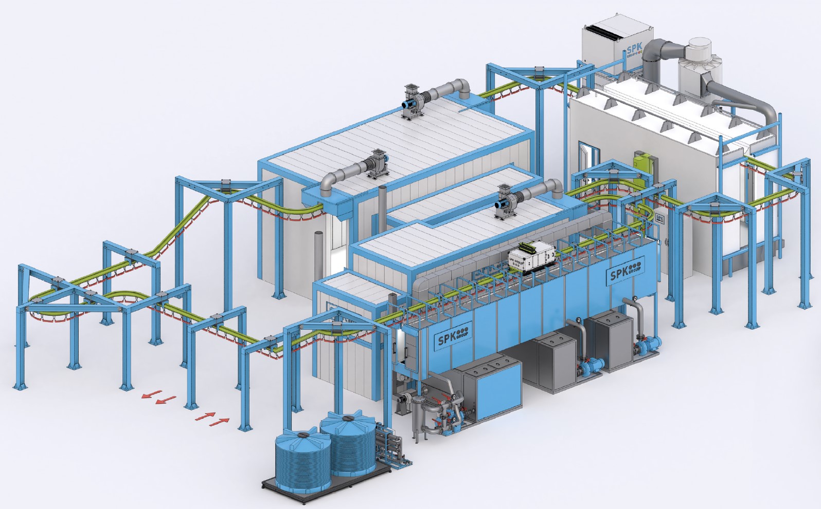 линия порошковой окраски купить