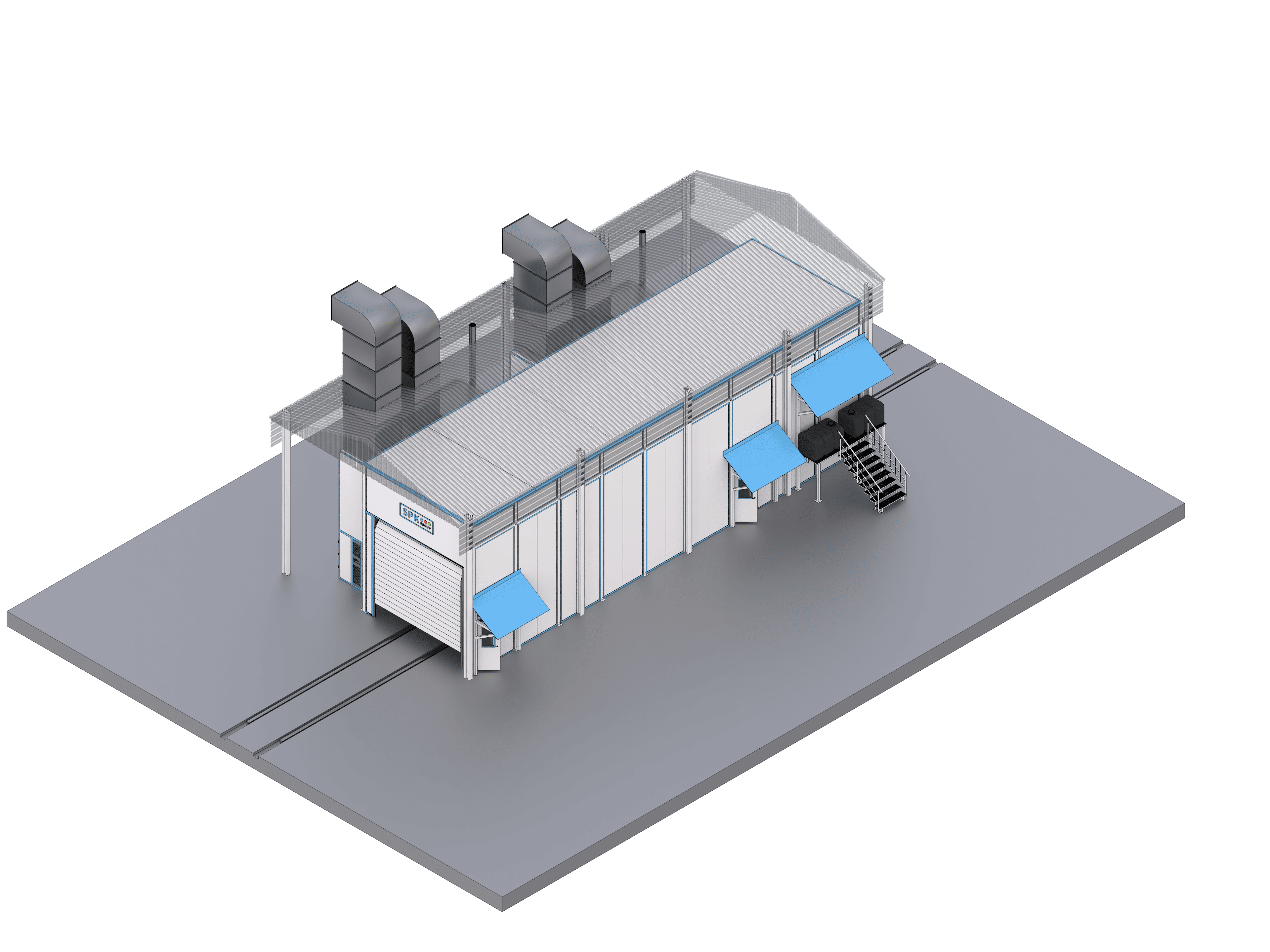 окрасочная камера для контейнеров